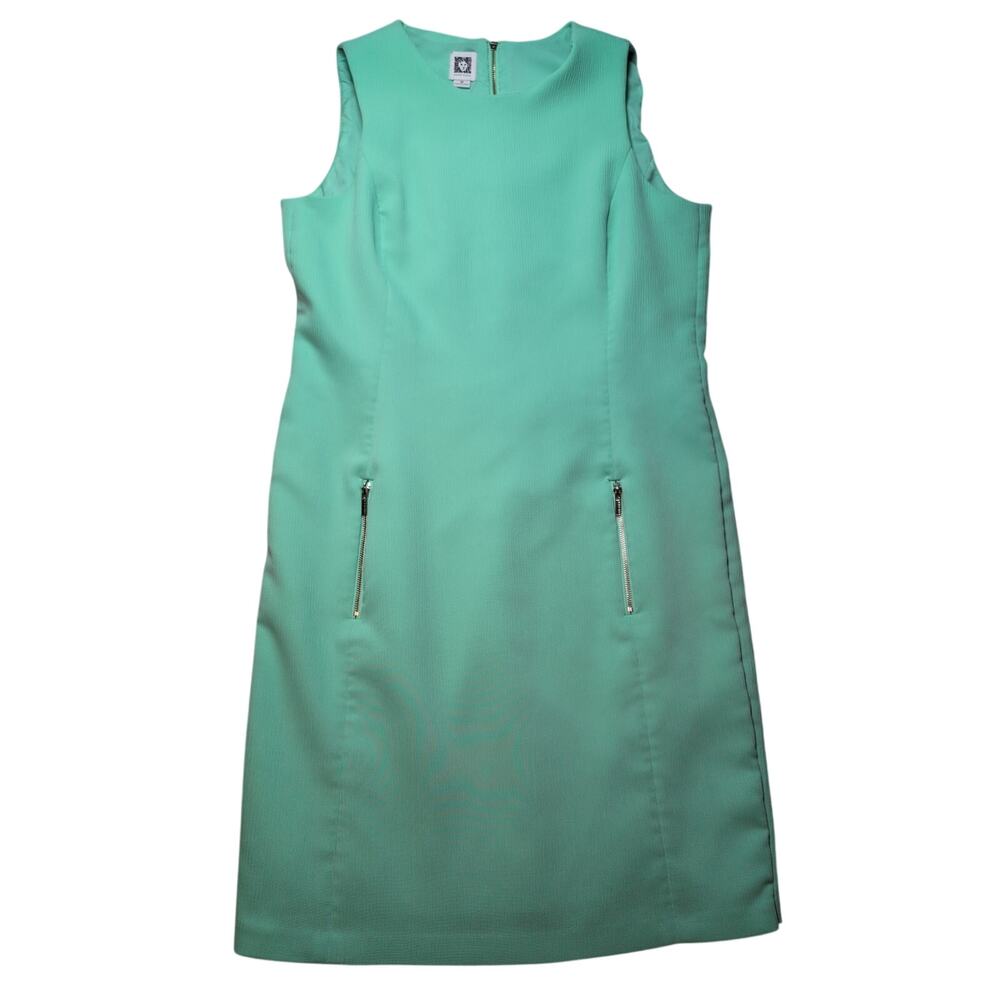 ANNE KLEIN Sleeveless Shift Dress Mint Green Size 16 Office Career